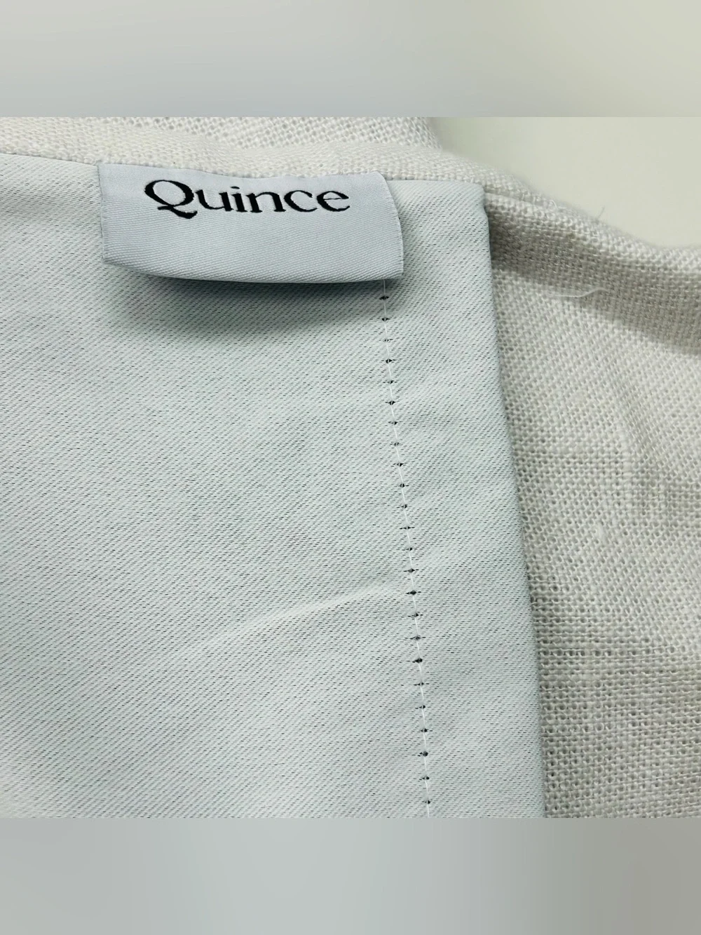 QUINCE Set 2 48x84 Heavyweight European Linen Room Darkening Curtains Cloud 9220